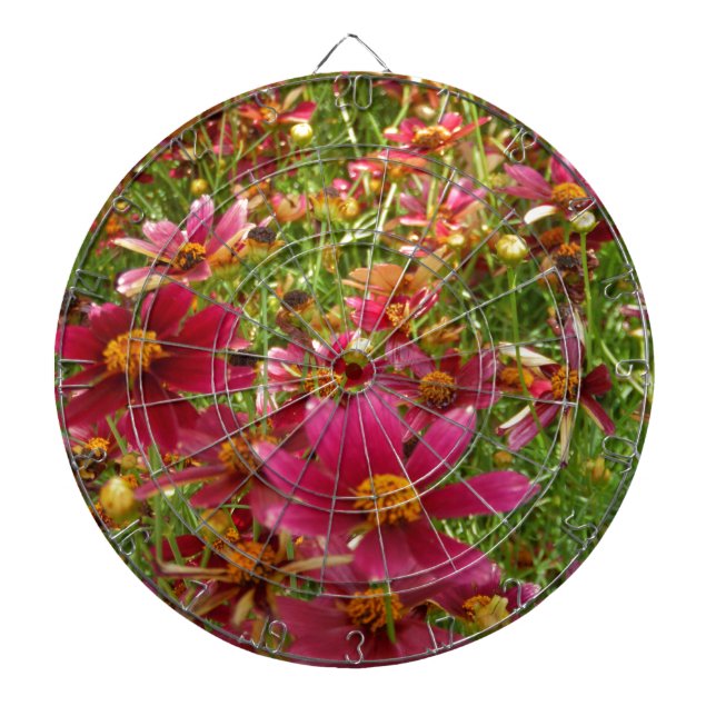 Hellrosa und gelbe Daisy-Blume Dartscheibe (vorne)