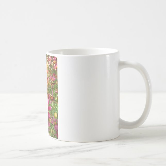 Hellrosa und gelbe Daisy-Blume Kaffeetasse (Rechts)