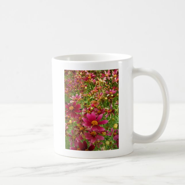 Hellrosa und gelbe Daisy-Blume Kaffeetasse (Rechts)