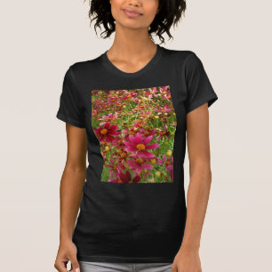 Hellrosa und gelbe Daisy-Blume T-Shirt
