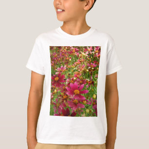 Hellrosa und gelbe Daisy-Blume T-Shirt