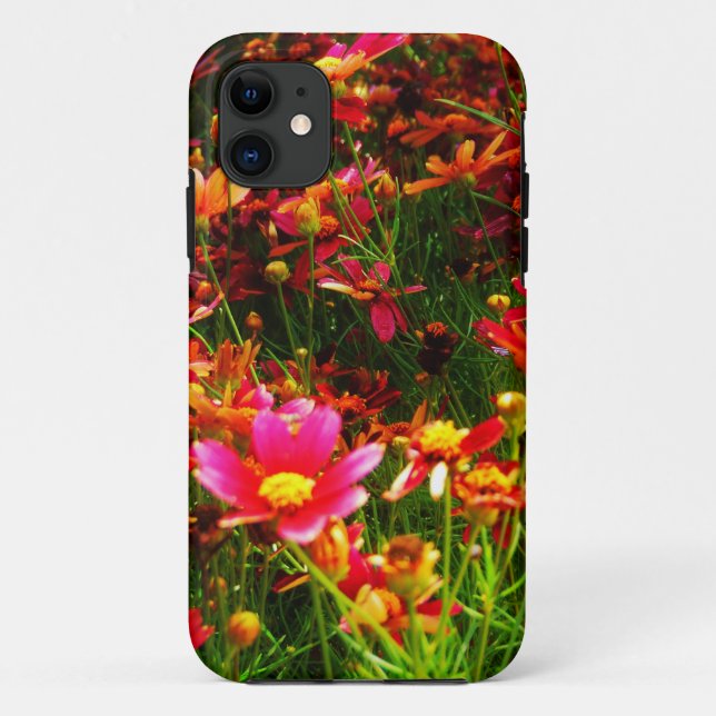 Hellrosa und gelbe Daisy Wilde Blume Case-Mate iPhone Hülle (Rückseite)
