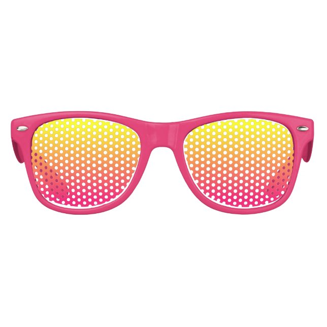Hellrosa und gelbes Ombre Sonnenbrille (Vorderseite)