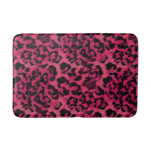 Hellrosa und gepunktete Leoparden Badematte