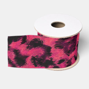 Hellrosa und gepunktete Leoparden Ripsband
