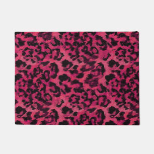Hellrosa und gepunktete Leopardin Fußmatte