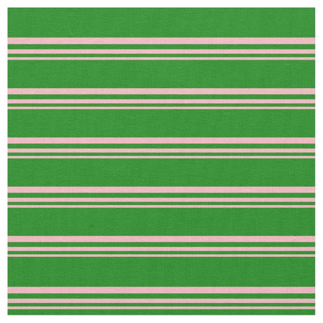 Hellrosa und grüne Streifen Stoff (Nahaufnahme)