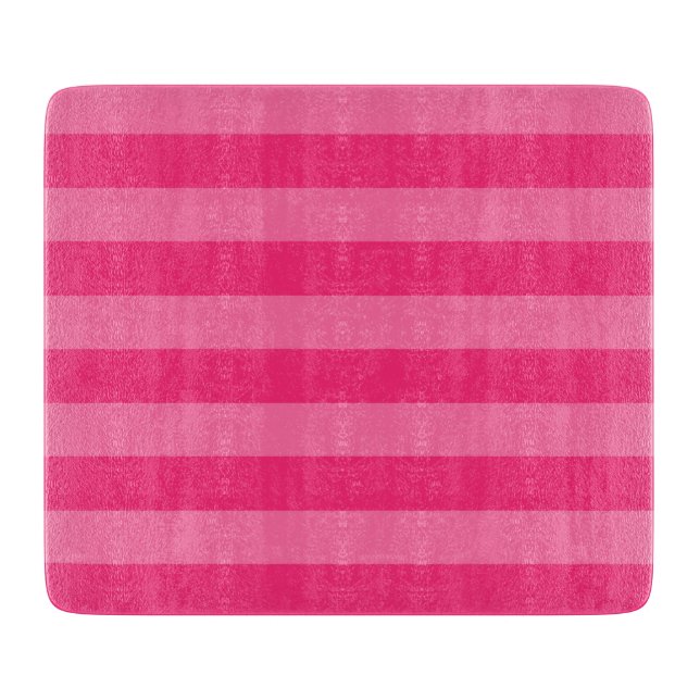 Hellrosa und heiß rosa Streifen Schneidebrett (Vorderseite)