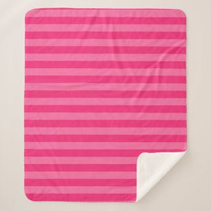 Hellrosa und heiß rosa Streifen Sherpadecke
