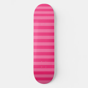 Hellrosa und heiß rosa Streifen Skateboard