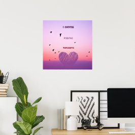 Hellrosa und Lila, Motivierend Zitat Poster