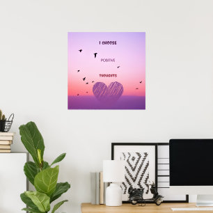 Hellrosa und Lila, Motivierend Zitat Poster