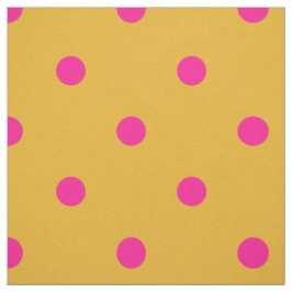 Hellrosa und Marigold Orange Polka Dot Stoff