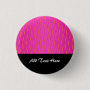 Hellrosa und orange Abstrakte moderne Streifen Button