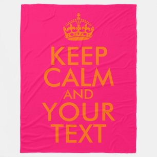 Hellrosa und orange Behalten Ruhe und Ihr Text Fleecedecke