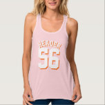 Hellrosa und weiße Erwachsene | Sports Jersey Desi Tank Top<br><div class="desc">Hellrosa und weiße Erwachsene | Sports Jersey Design — Frauen Jersey Racerback Tank Top</div>