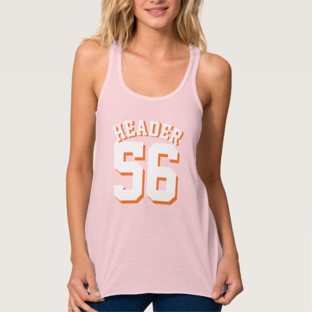 Hellrosa und weiße Erwachsene | Sports Jersey Desi Tank Top (Vorderseite)