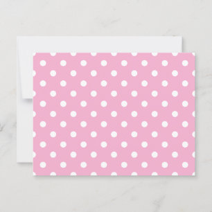 Hellrosa und weiße Polka-Punkte Postkarte