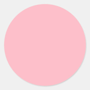 Hellrosa Uni-Farbe Runder Aufkleber