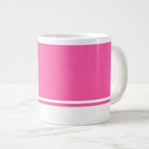 Hellrosa Untergrund Weißes Grundriss Streifen Jumbo-Tasse