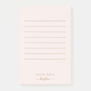 Hellrosa von Custom Lined Large Post-it Klebezettel