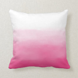 Hellrosa Wasserfarbe Ombre Kissen