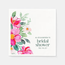 Hellrosa Watercolor Floral Brautparty Custom