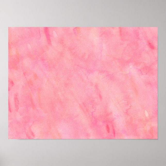 Hellrosa Watercolor Textur Muster Hintergrund Poster (Vorne)