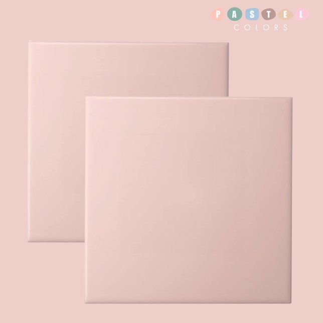 Hellrosa weiche blasse Pastellfarbe Fliese (Light Soft Pale Pastel Pink Color Ceramic Tile)