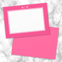 Hellrosa Zwei-Bänder-Minimalistisch-Monogramm
