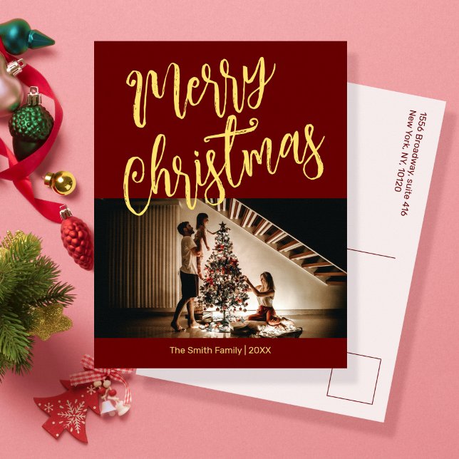 Hellrot mit Ihrem Foto Weihnachten (Von Creator hochgeladen)