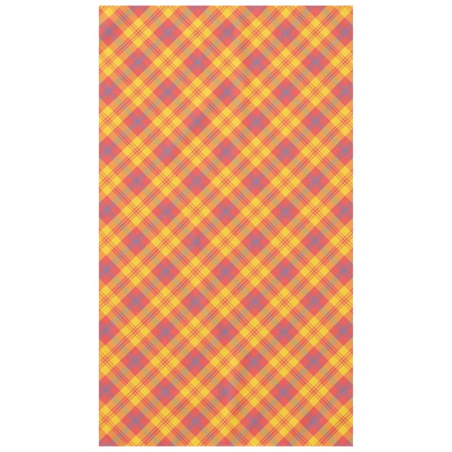 Hellrote, gelbe und blaue Karierte Tablette Tischdecke (Vorderseite)