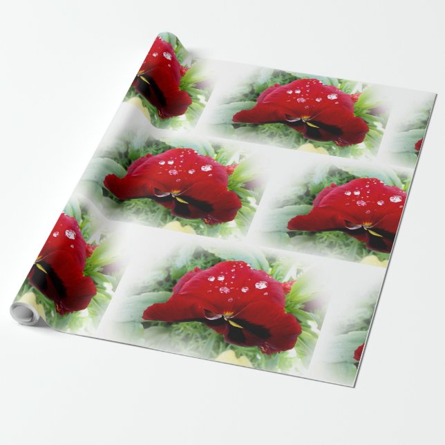 Hellrote Panik Geschenkpapier (Ungerollt)