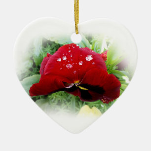 Hellrote Panik Keramik Ornament