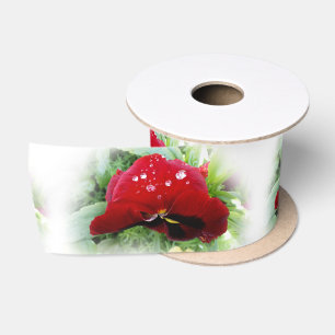 Hellrote Panik Satinband