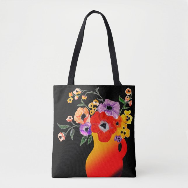 Hellrote Vase der Blume Tasche (Vorderseite)