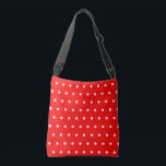 Hellrote weiße Polka-Punkte Tragetaschen Mit Langen Trägern<br><div class="desc">Hübsche weiße Polka-Punkte auf hellrotem Hintergrund. Trendy geometrische Frauentasche hübsch für die wärmeren Sommermonate. Originale Entwürfe von TamiraZDesign. www.zazzle.com/tamirazdesigns</div>