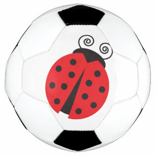 Hellroter Cartoon Ladybug Fußball