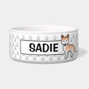 Hellroter Cartoon Siberian Husky Hund Napf