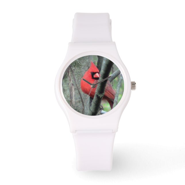 Hellroter Kardinal Watch Armbanduhr (Vorderseite)