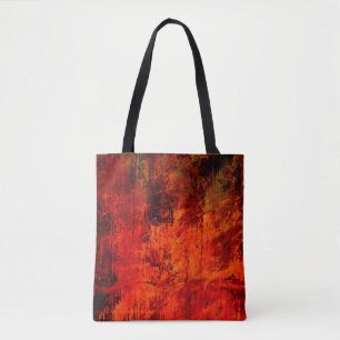 Hellroter, schmutziger, schwarzer Hintergrund. Hal Tasche