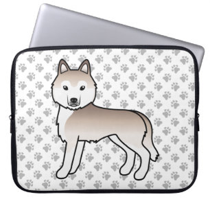 Hellroter Siberian Husky Süßer Cartoon-Hund Laptopschutzhülle