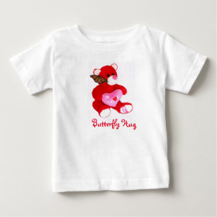Hellroter Teddybär, Schmetterling und LIEBE T - S Baby T-shirt