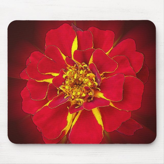 hellrotes Geländer Mousepad (Vorne)