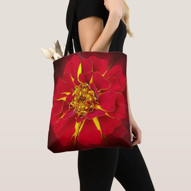 hellrotes Geländer Tasche (Von Nahem)