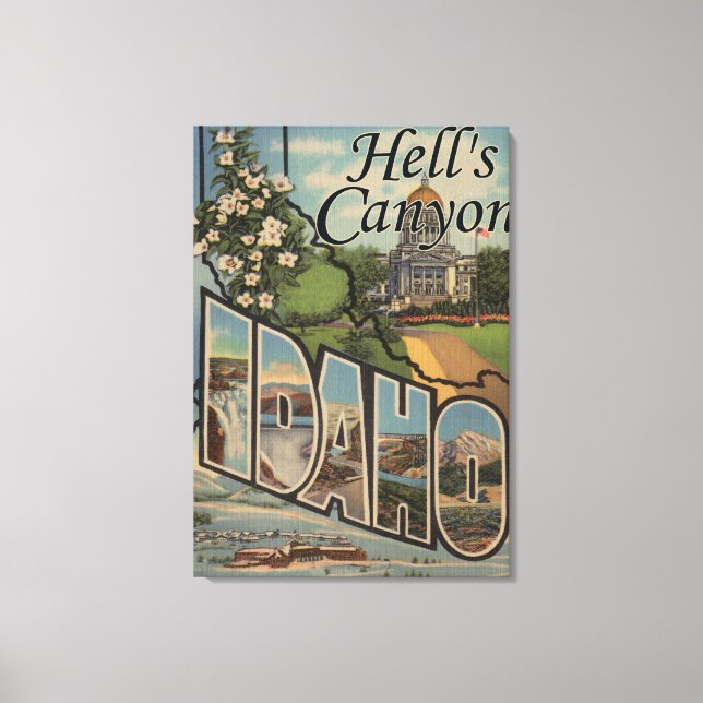Hell's Canyon, Idaho - Große Briefszenen Leinwanddruck (Vorderseite)
