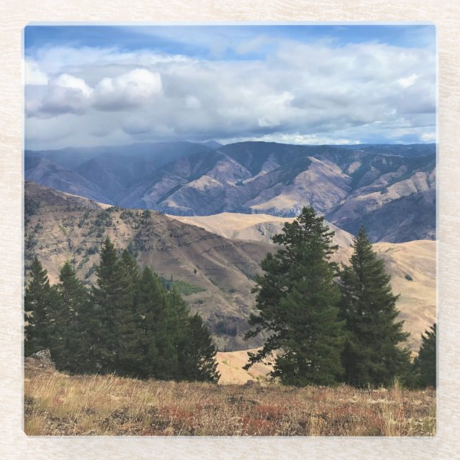 Hells Canyon Landschaftlich Byway, OR Glasuntersetzer (Vorderseite)