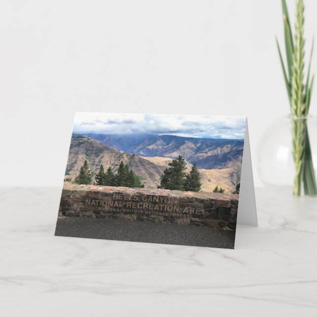 Hells Canyon Landschaftlich Byway, OR Karte (Vorderseite)