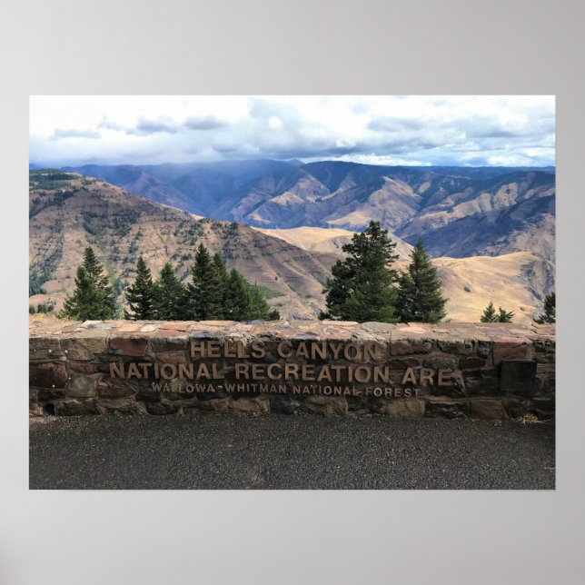 Hells Canyon Landschaftlich Byway, OR Poster (Vorne)