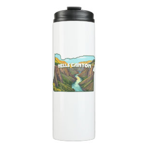 Hells Canyon Oregon Karte Thermosbecher